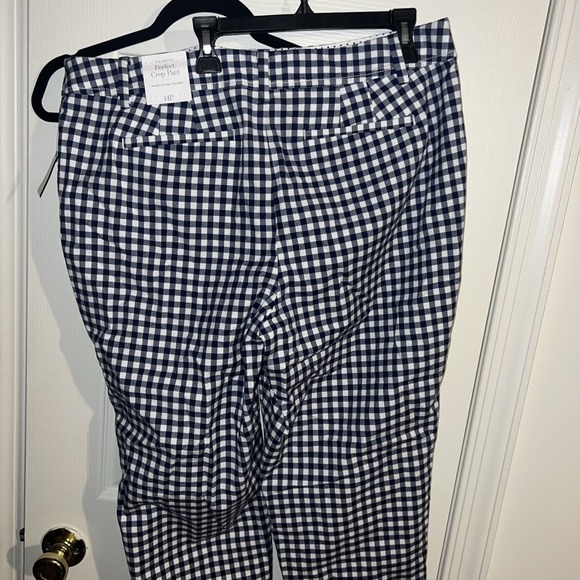 WOMEN'S TALBOTS PERFECT BLUE AND WHITE CROP PANT - SIZE 14 New - Picture 8 of 13